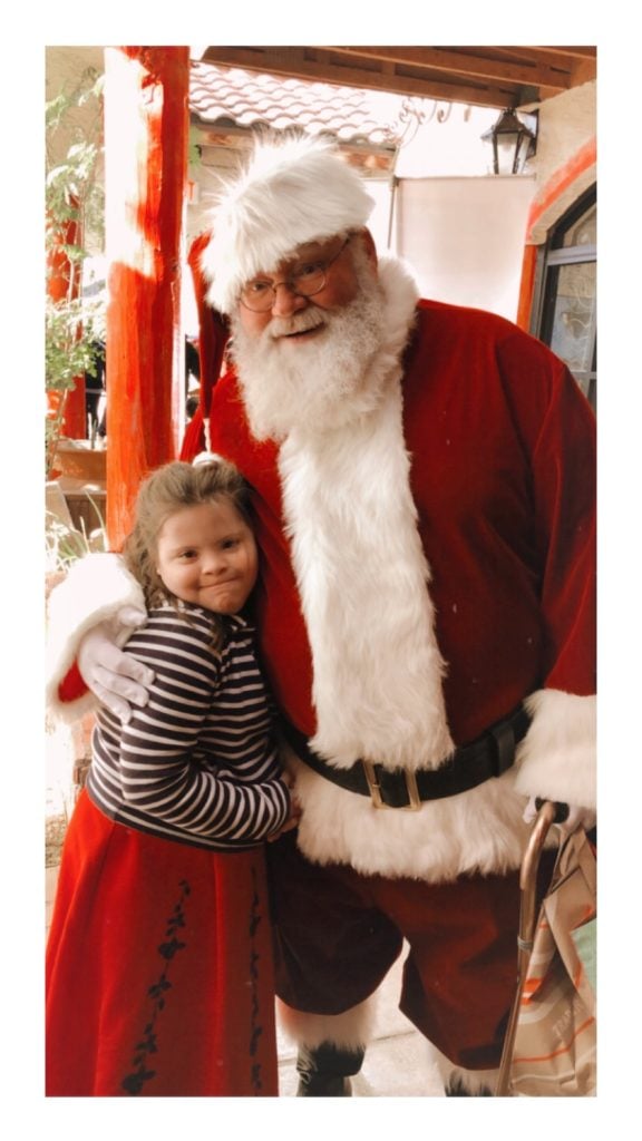 Santa Claus and girl