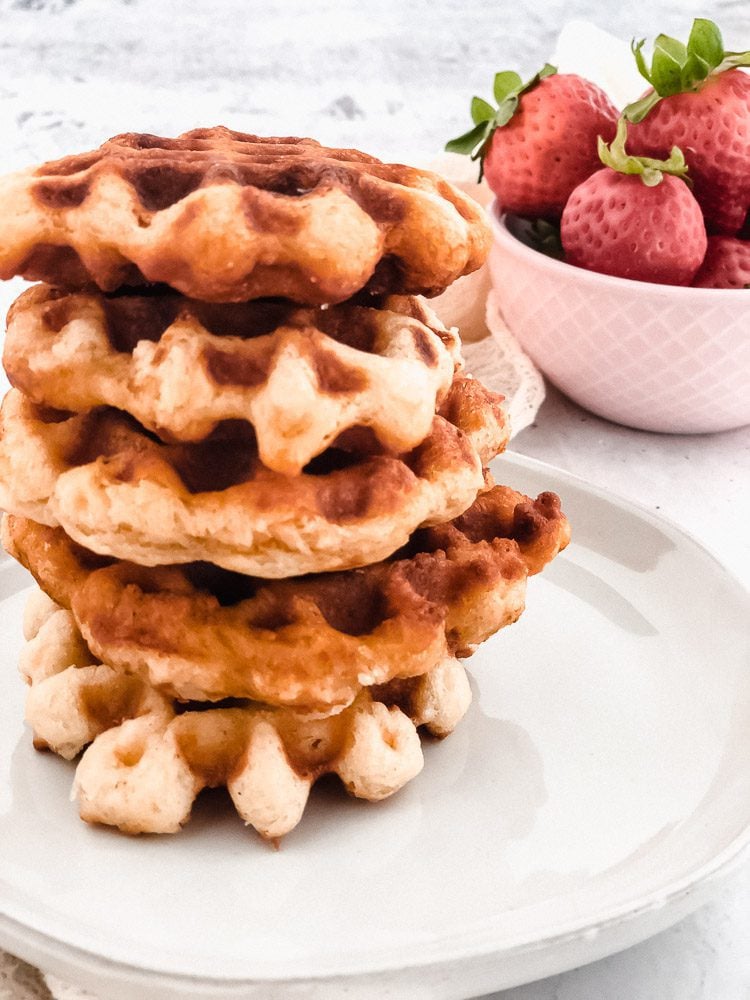 liege waffles on plate