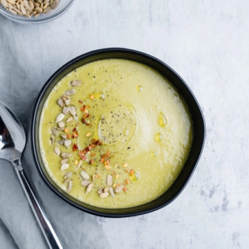 asparagus soup on bowl