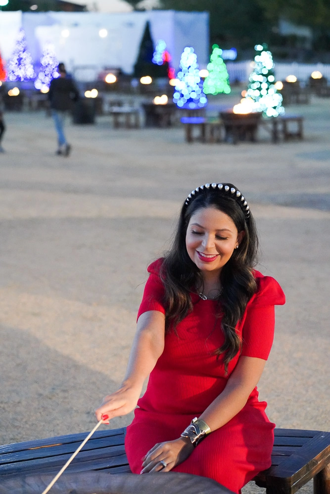 Christmas at the Princess by the fire place at S'mores Land