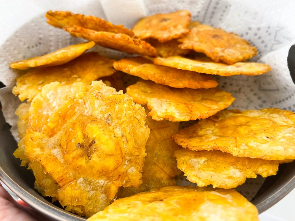 tostones on a plate.