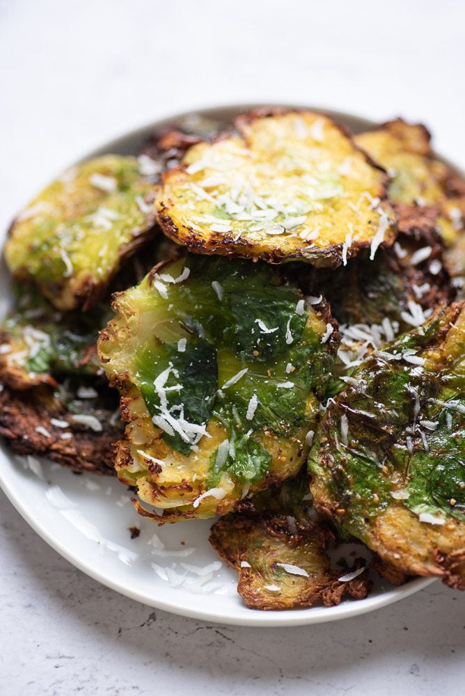 Brussel Sprouts with parmesan for Easter brunch on a plate