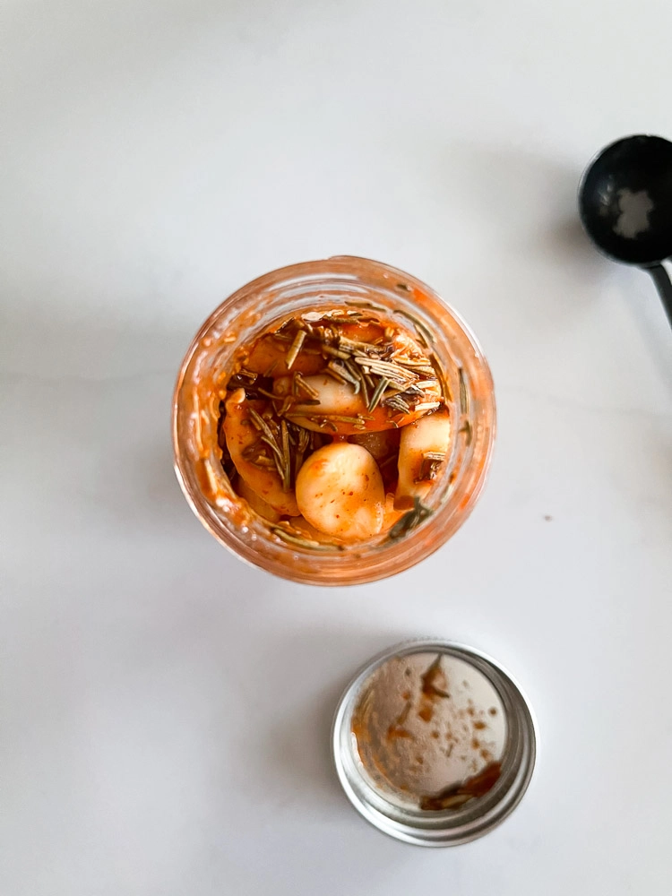 pickled garlic with sriracha
