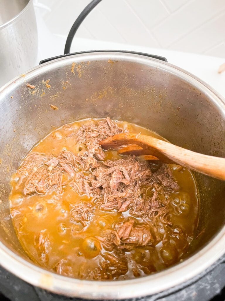 Shredded beef birria in the instant pot