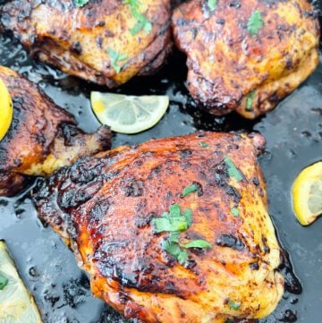 Honey Garlic Lemon Pepper Chicken Thighs
