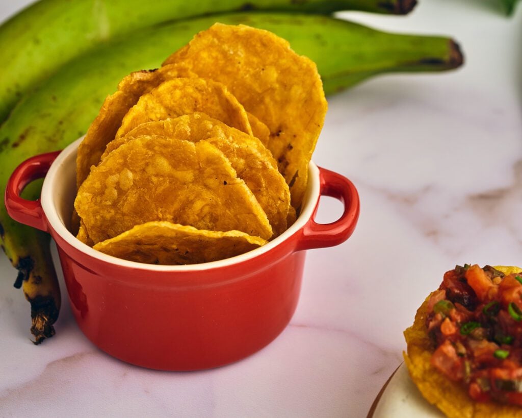 Patacones on a bowl