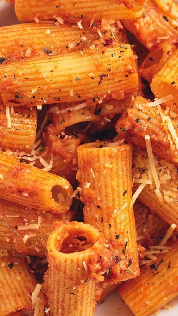 close up pasta