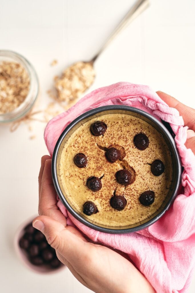 baked oatmeal in a pan