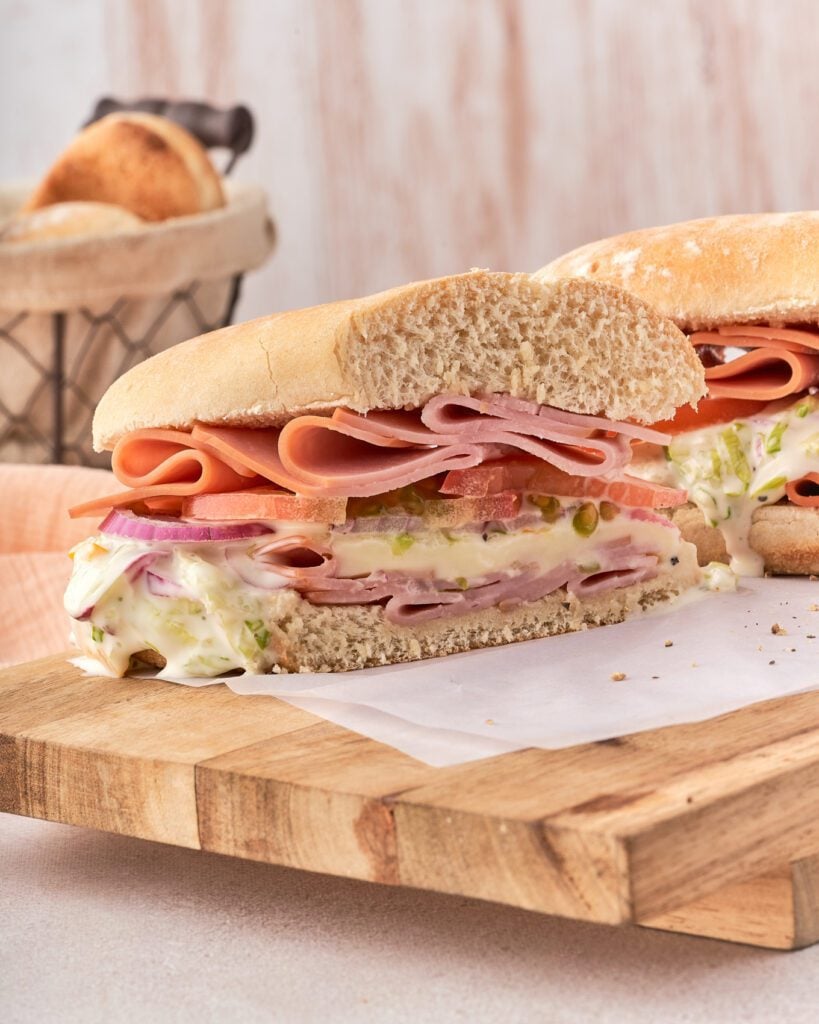 picture of sandwich cut in half