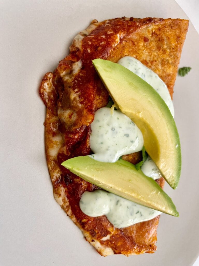 Tiktok tacos with avocado and crema