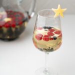 White sangria with fruit.