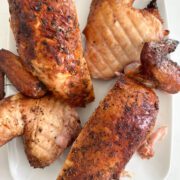 Whole smoked chicken.