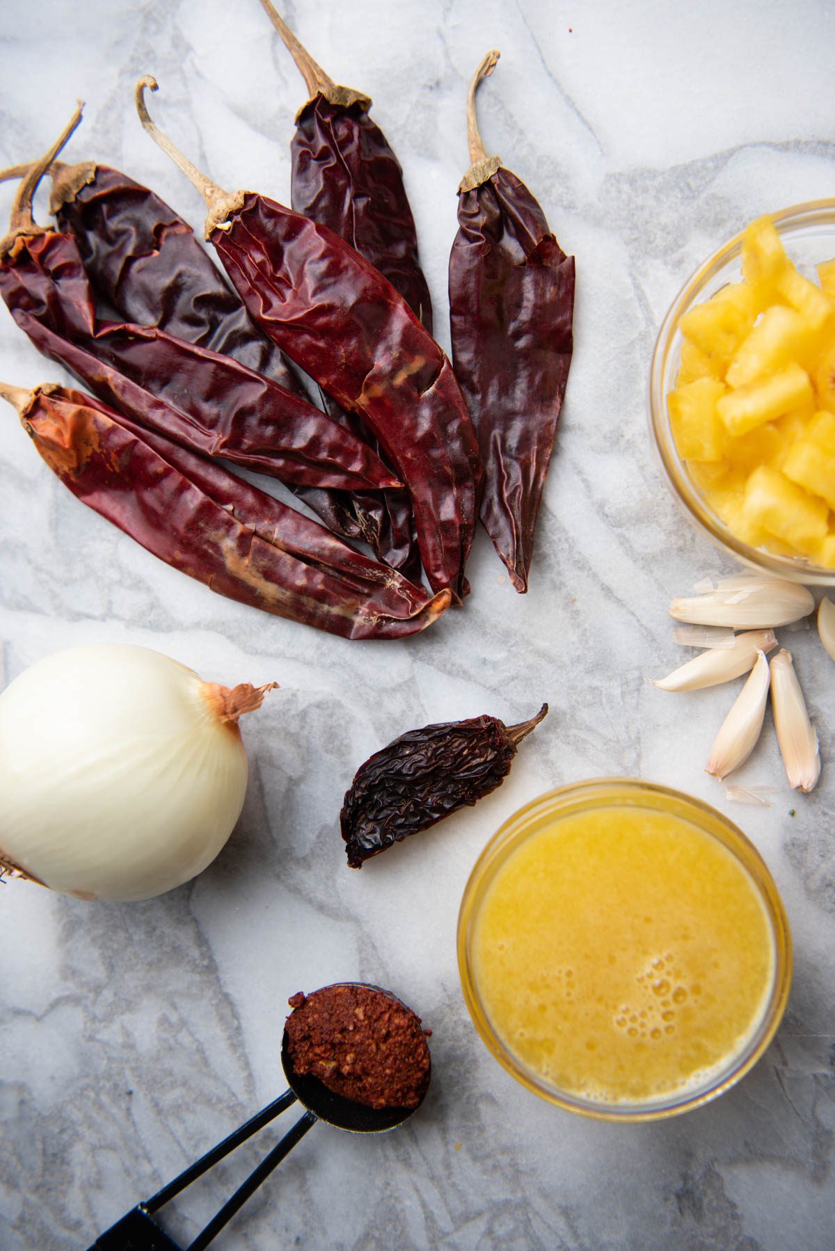 ingredients to make al pastor marinade.