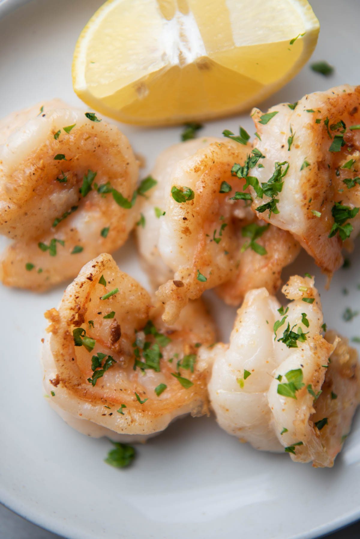 shrimp with garlic, butter and parsley.