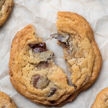 Chocolate chip cookies with chocolate chunks.