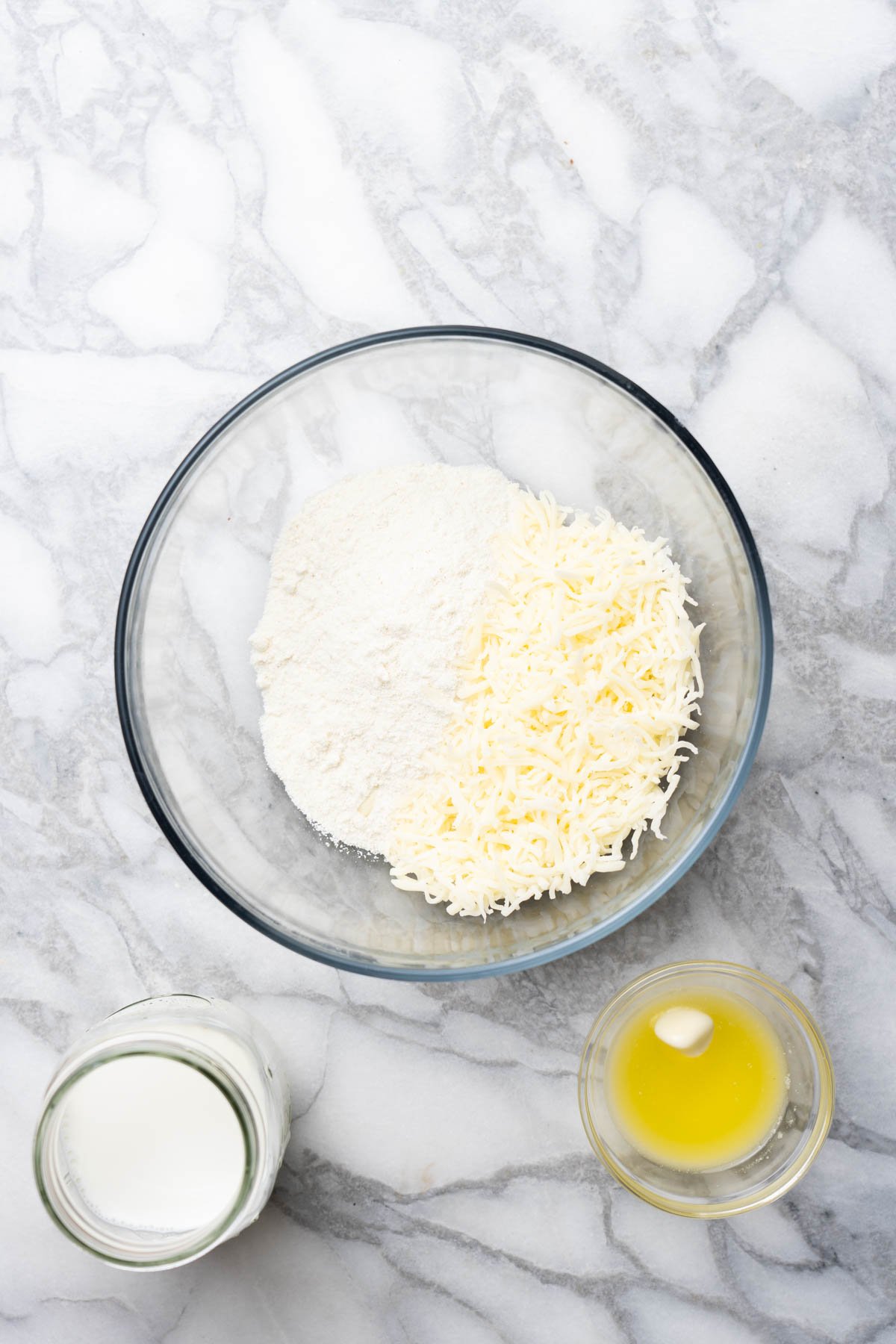 Ingredients for arepas de queso Colombianas.