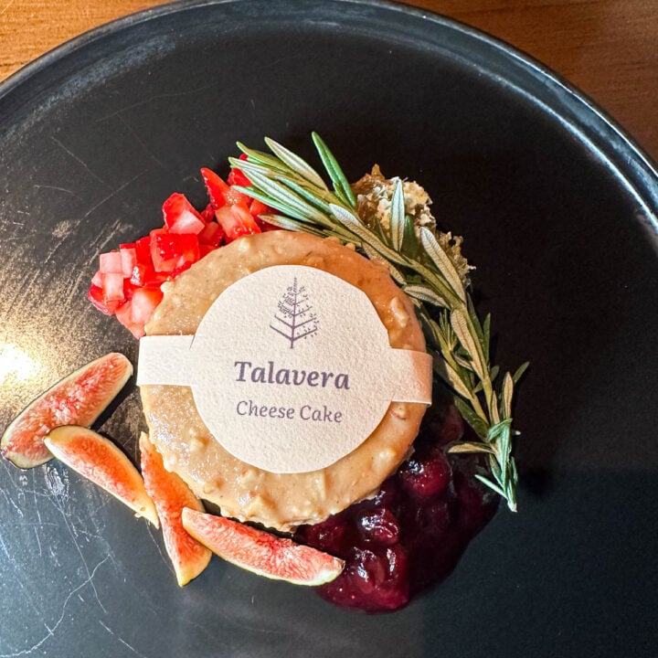 Talavera smoked cheesecake