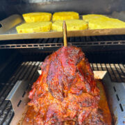Smoked pork al pastor with pineapple.