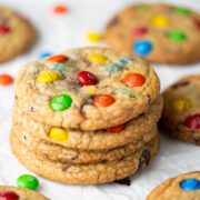 Halloween candy cookies with brown butter.