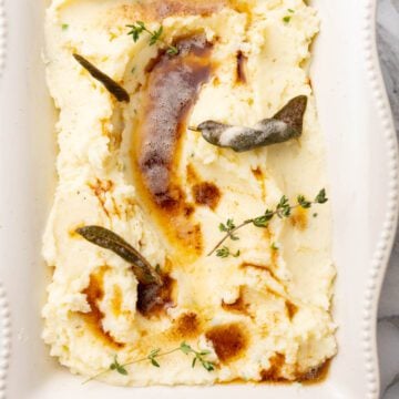 brown butter Boursin mashed potatoes.