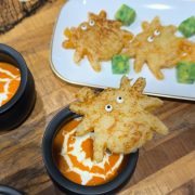 Halloween grilled cheese and tomato soup