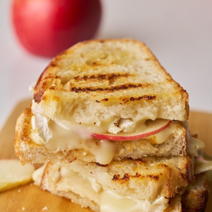 Apple and brie grilled cheese.